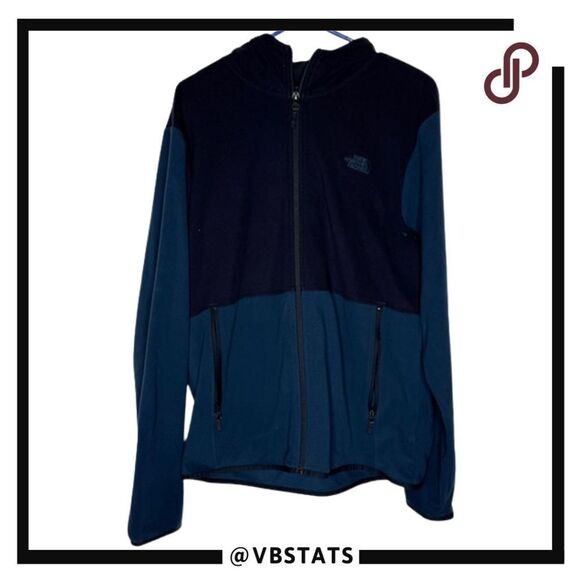 The North Face Men's Glacier Full Zip Fleece Jacket Navy Blue Medium - Picture 1 of 6